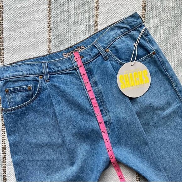 Mother SNACKS The Pleated Fun Dip Puddle Wide Leg Jeans Women’s Size 33 - Picture 6 of 14